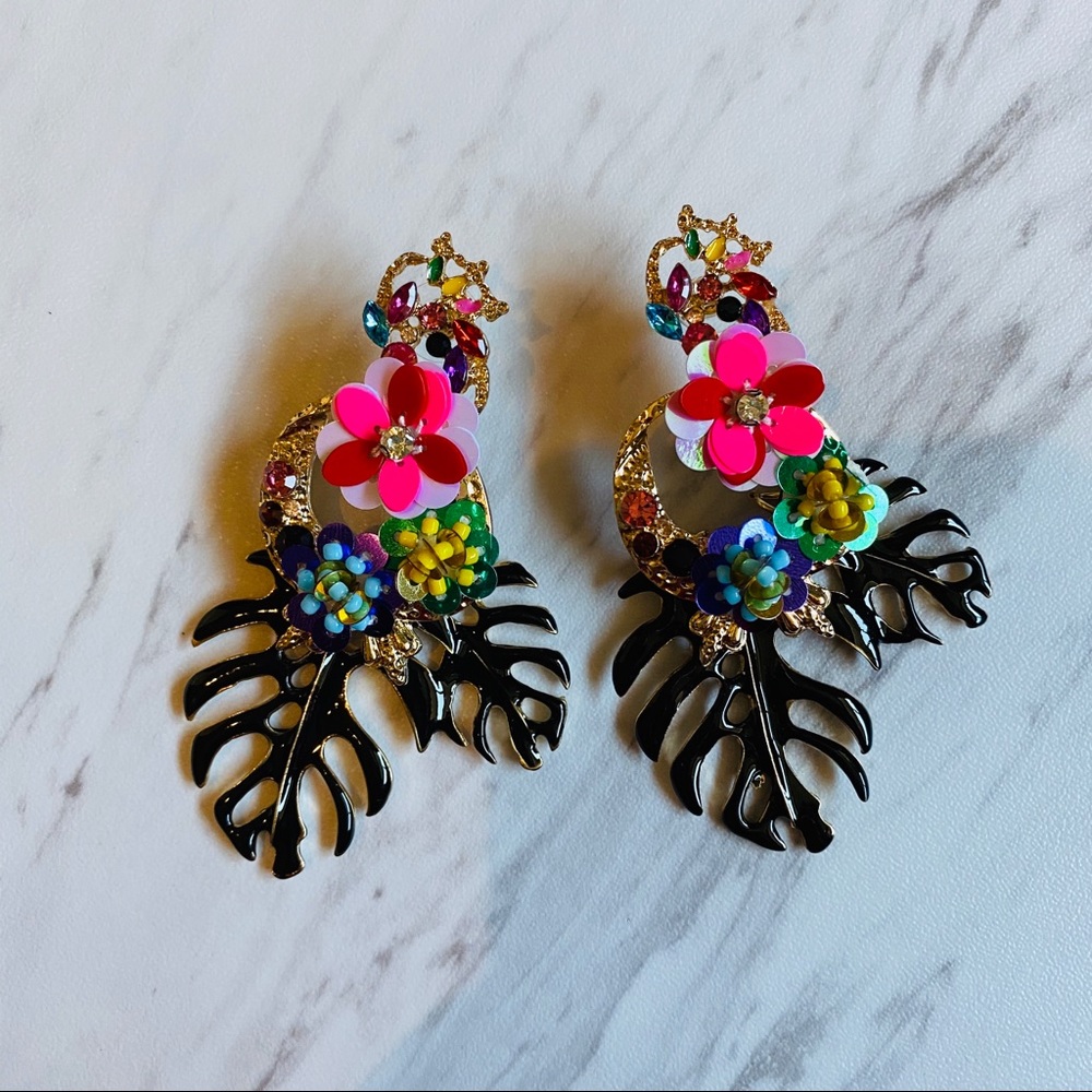 Mixed Metal & Sequin Earrings